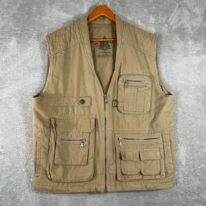 Vintage St Johns Bay Vest Mens Large Utility Canvas Gorpcore Hiking Outdoors